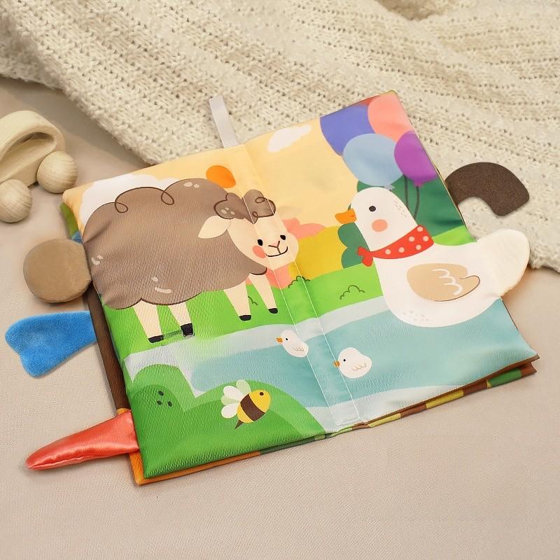 Baby Tearresistant Fabric Book With Bilingual Content For Early Childhood Learning And Sensory Development