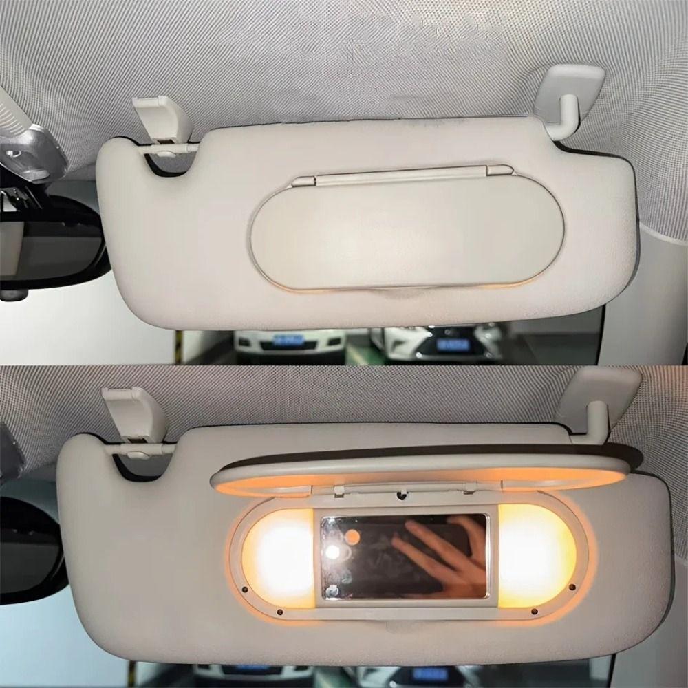 Anti-UV Car Sun Visor Mirror Cover Durable Vanity Mirror Car Front Sunshade  Interior Accessories