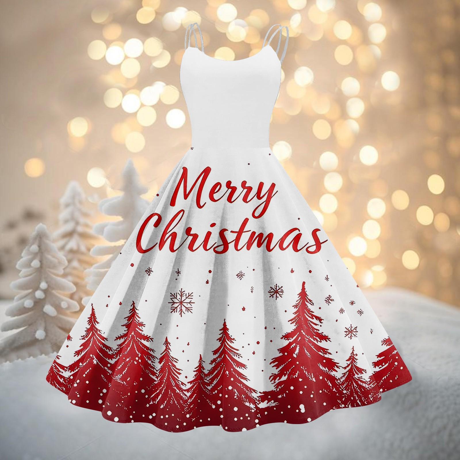 

Женское модное рождественское принтованное сексуальное коктейльное платье без бретелек в готическом стиле в стиле панк, винтажное платье. S белый