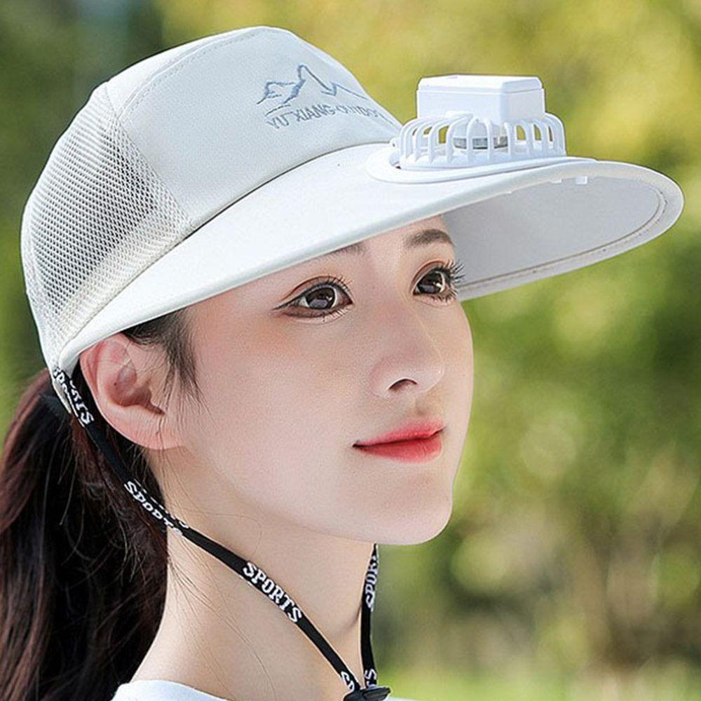 Rechargeable Charging Fan Hat UV Protection Cycling Hat Outdoor Fishing Hat Men Women