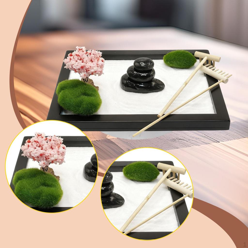 Sand Garden Mini Tools Kit for Desk,Accessories,Tabletop Rock Garden,Sandbox Kits