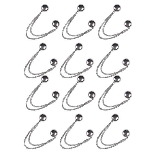 4/8/12 Stück Magnetische Kleidungsbefestigungsclips Hosenbein-Knopf Verstellbare Hosenbein-Clips Nadel Schnelle Hemdverschlüsse