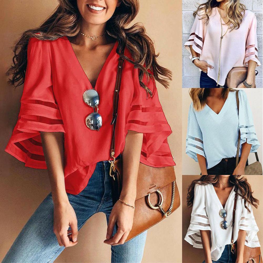 Stylish Loose Fit Women's T-shirt In Chiffon Perfect For Curvy Figures And Comfortable Wear
