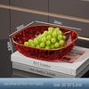 Elegant Transparent High-Value Plastic Fruit and Snack Bowl - Drop-Resistant PET Diamond Crystal Design