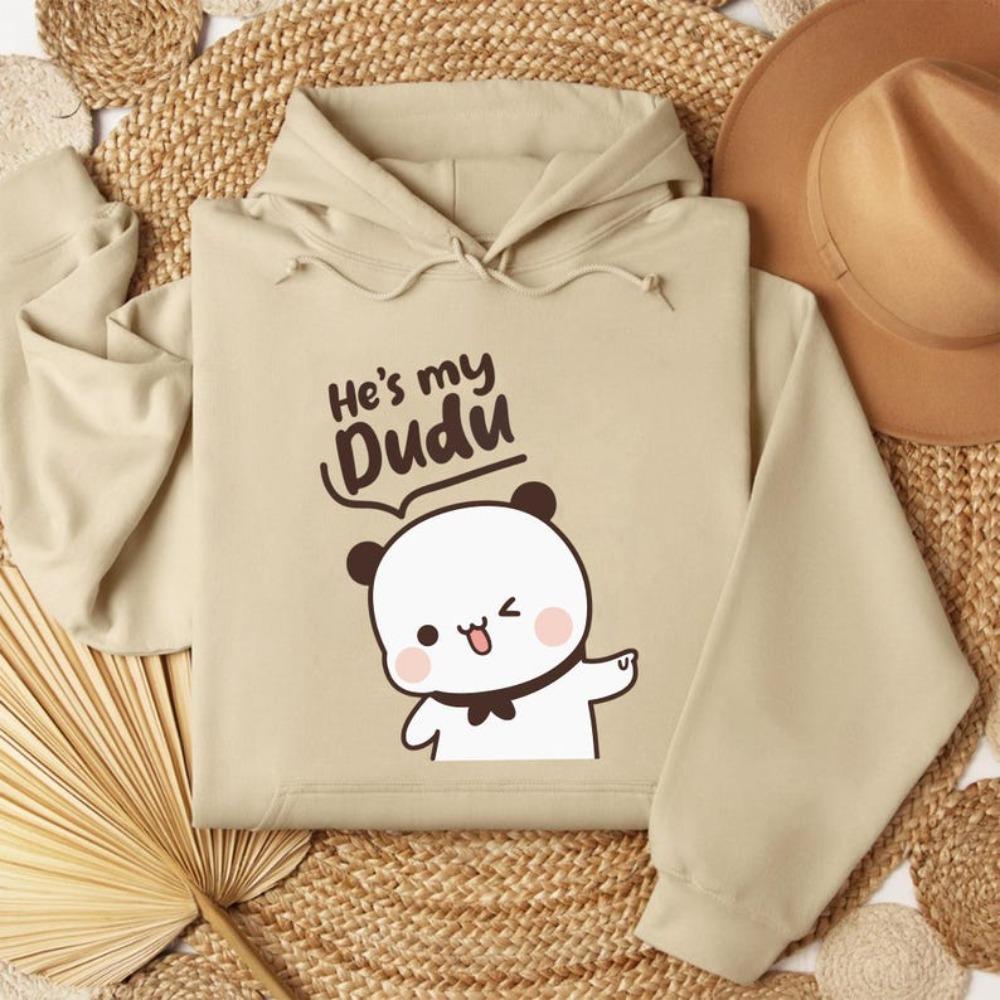 Bubu Dudu Bären Pärchen Kapuzenpullover Passendes Outfit für Ihn und Sie Lässige Süße Pärchen Outfits Herbst Winter Herren Damen Tägliche Kleidung L beige