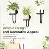 Sturdy Iron Wall Mounted Plant Holder Space Saving Planter Rack Storage Shelf  Office Decor