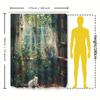 Sunny Bathroom Decor With Cat And Plants Shower Curtain - Artistic And Refreshing Home Decor For Stylish Home Upgrade Easy-Clean