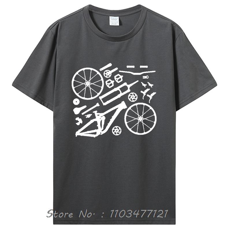 Neues Enduro Mountainbike Mtb Teile T-Shirt Ohne Etikett Baumwoll-T-Shirt Grafik Baumwoll-Tees Herrenbekleidung lustiges Übergroßes T-Shirt