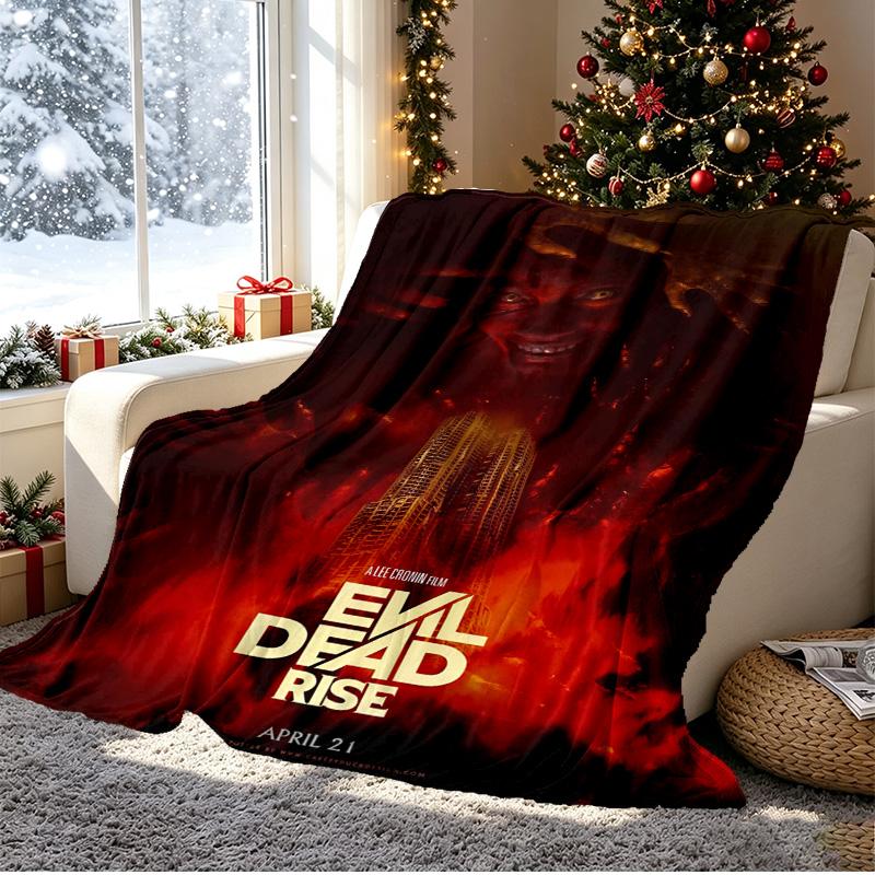 The Evil Dead Pattern Blanket for Home Decoration, Bed, Sofa, Car Travel, Camping, Suitable for All Seasons, Birthday Christmas Gift