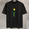 Trendy Brand Short-sleeved Cotton T-shirt Fashionable Tulip Printing Men's and Women's Plus Size Versatile Half-sleeves Tee Y2k