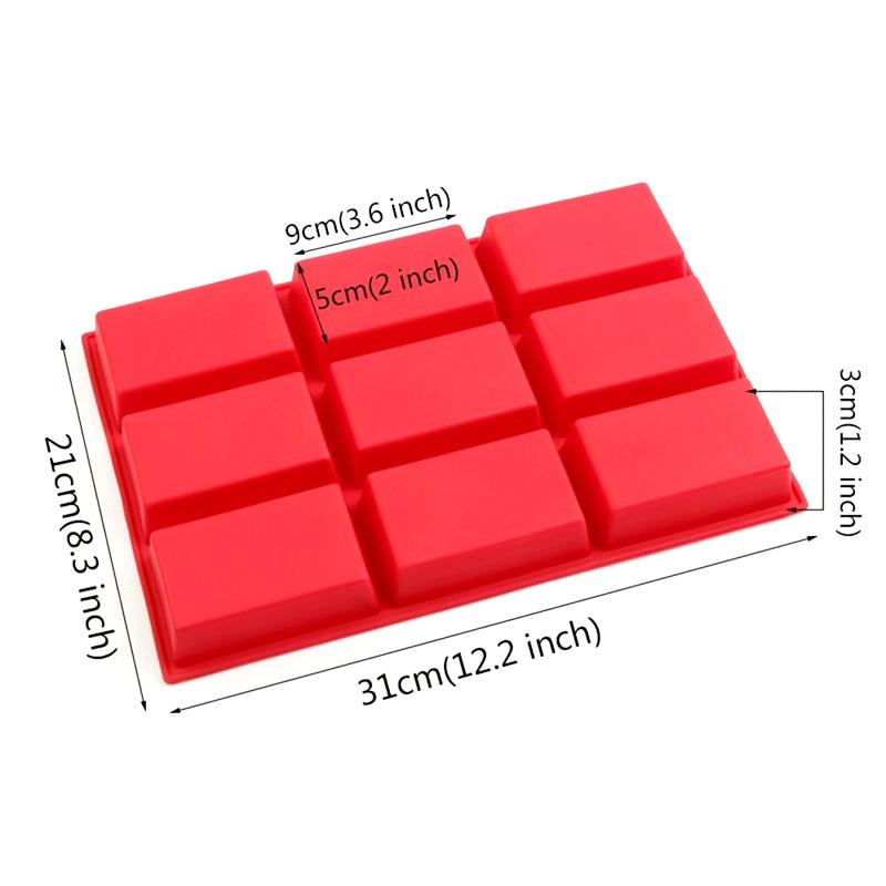 9 Cavity Cake Mold Sugarcraft Bread Fondant Cake Baking Mold Mini Fancy Brownie Cake Pan Silicone Mould Diy Baking Tools