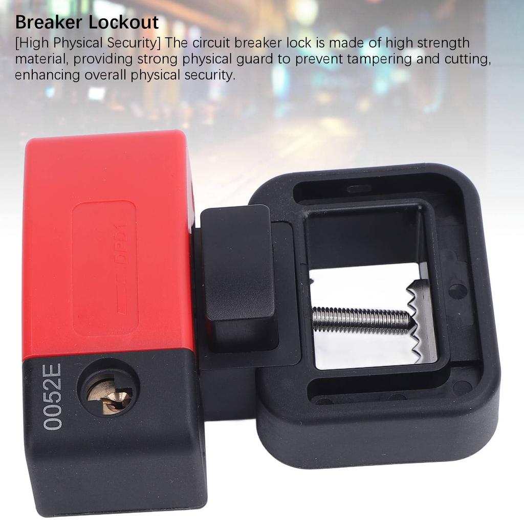 Leistungsschalter-Sperrvorrichtung Nylon PA Schale Selbstverriegelnde Leistungsschalter-Sperrvorrichtung mit Anhänger Schlüssel