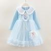 Girls' Elsa Princess Dress Autumn New Style Long Sleeve Fairy Party Dress