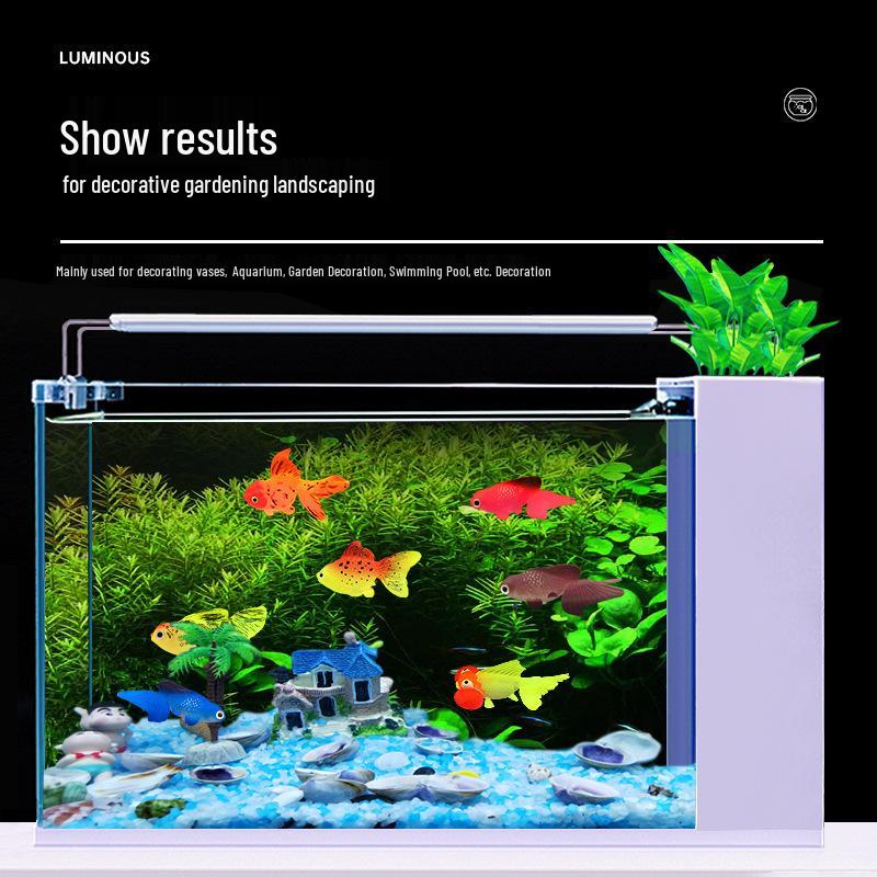 Luminous Goldfish & Jellyfish Aquarium Ornaments - Silicone Simulation for Landscaping