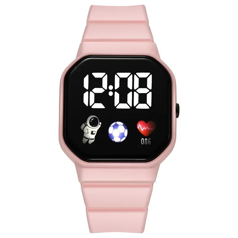Cartoon Kids LED Watches Silicone Strap Digital Kids Watch Electronic Wristwatch Sports Clock for Boys and Girls Gifts