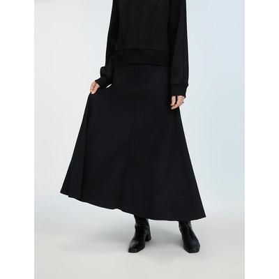 French Modal Fishtail Midi Skirt