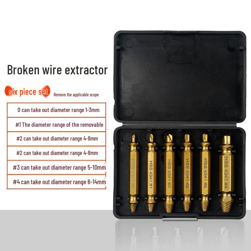 Universal Screw and Wire Extractor: Tapered Tap for Stripped, Rusted, or Broken Threads