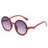 Cute Color-Block Round Kids Sunglasses Gradient Lenses Uv400 Protection Fashionable Shades For Girls 8832