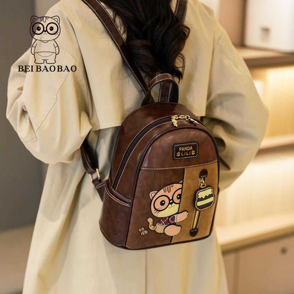 New Cute Backpack Women's Large Capacity Student Backpack Fashion Shoulder Bag Women's Bag