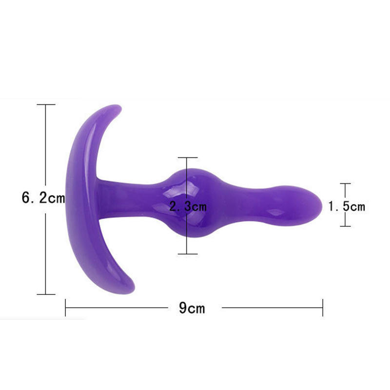 Soft Jelly Anal Toys Butt Plug Set For Beginners