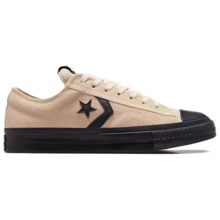 Converse Star Player 76 Retro Casual Slip Resistant Lightweight Low Top Skate Shoes Unisex sneaker Beige Black A11606C