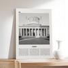 XIANF Ohio Print Black And White Capitol, Ohio Wall Art, Ohio Poster, Ohio Photo Print, Ohio Wall Decor, USA Canvas Poster Bedroom Room Office Decor