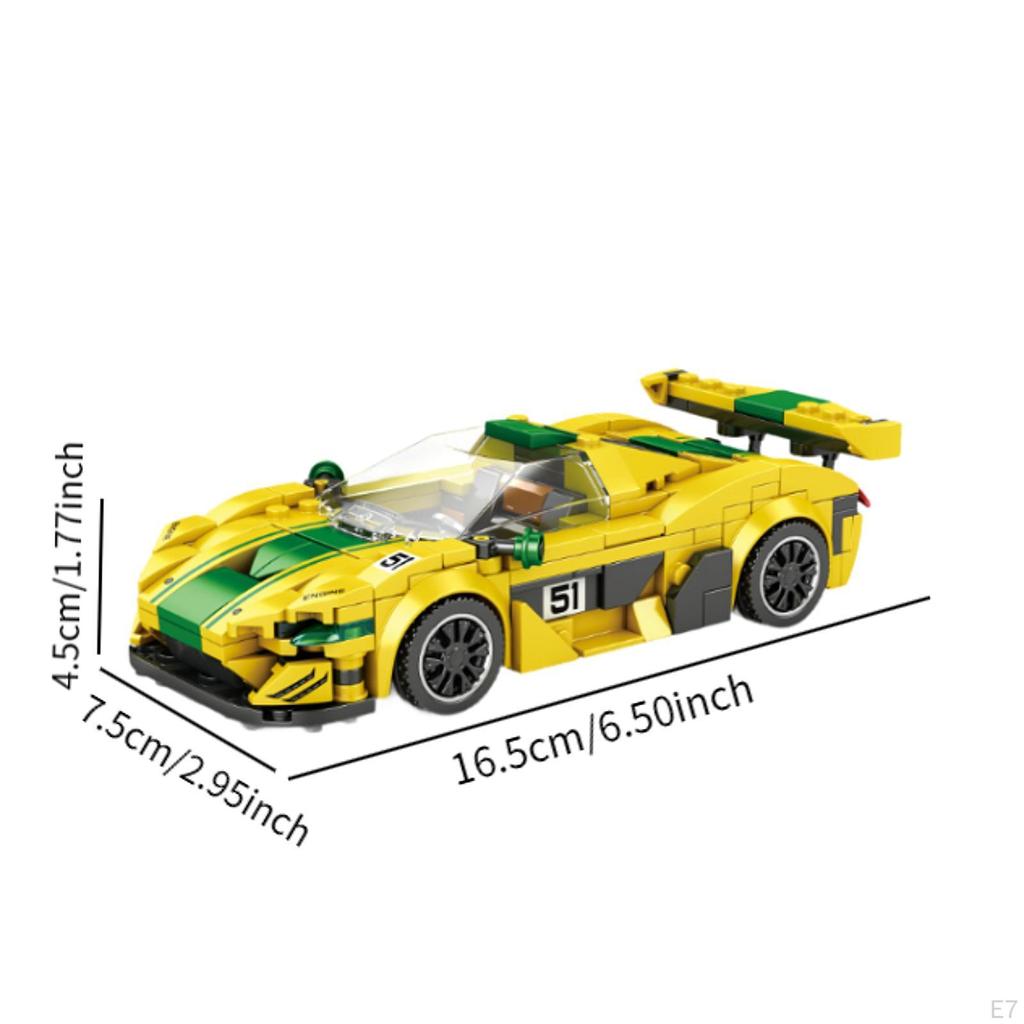 Race Car Model Building Kit 3D Puzzle Gift Art Craft Toy Challenge Small Blocks Set
