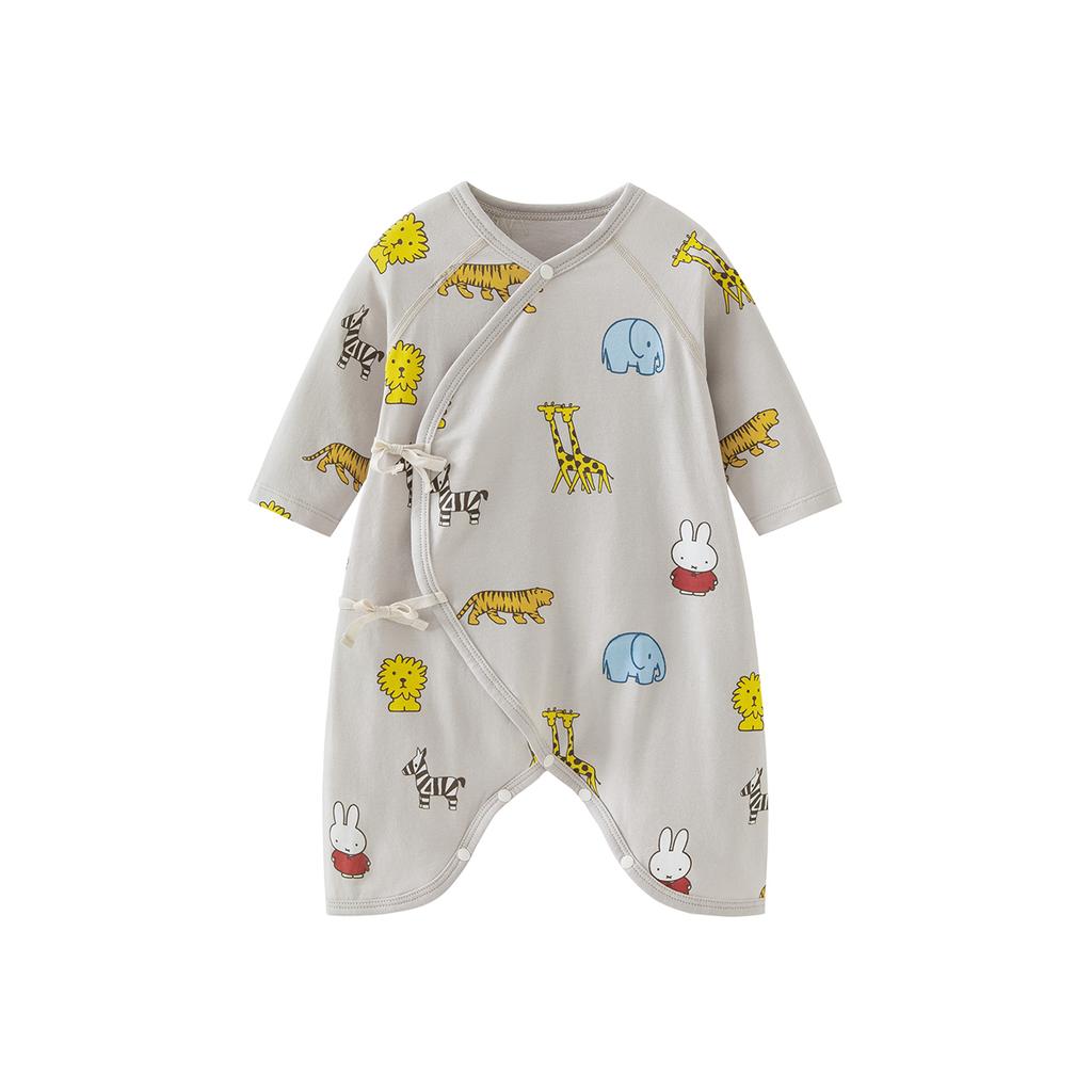 [Miffy Collaboration] Mini Balabala Baby Jumpsuit Summer Skin Friendly Bamboo Cotton Antibacterial Baby Home Crawling Suit
