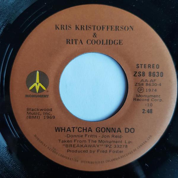 

7inch Record KRIS KRISTOFFERSON & RITA COOLIDGE - Rain ZS88630 MONUMENT 1974 Canada Country/Folk Used