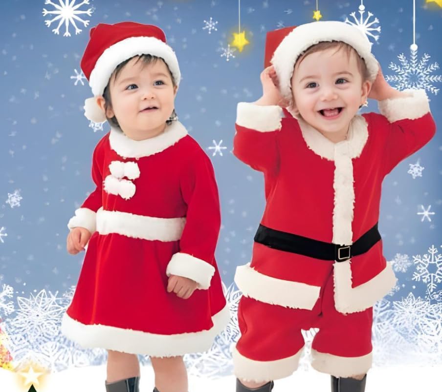 Christmas Santa Cosplay Santa Santa Claus Poncho with Hat for Christmas Costume for Baby Kigurumi [NW] Costume, Costume, Kids' Costume, Boys, Kids,