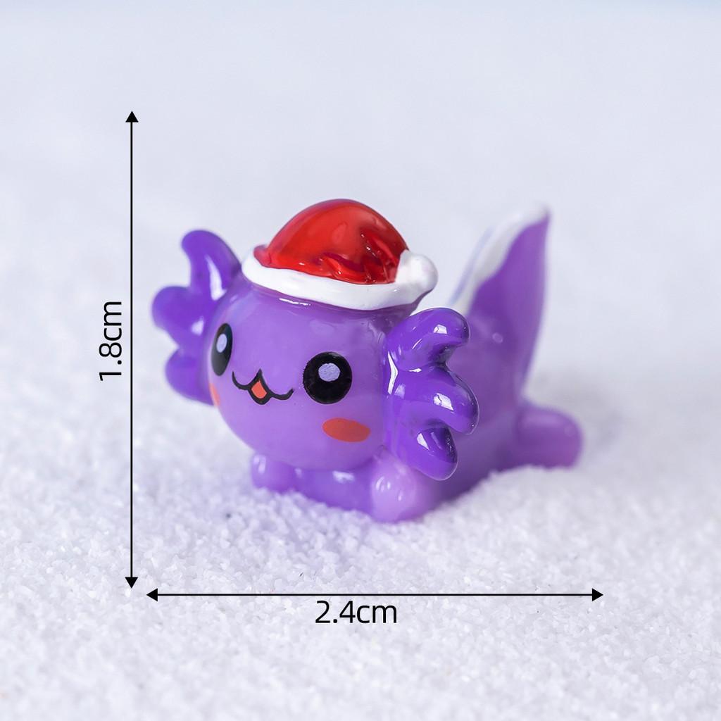 Christmas Resin Micro Landscape Decor Cute Hexagonal Dragon Crystal Snowball Miniature Ornament