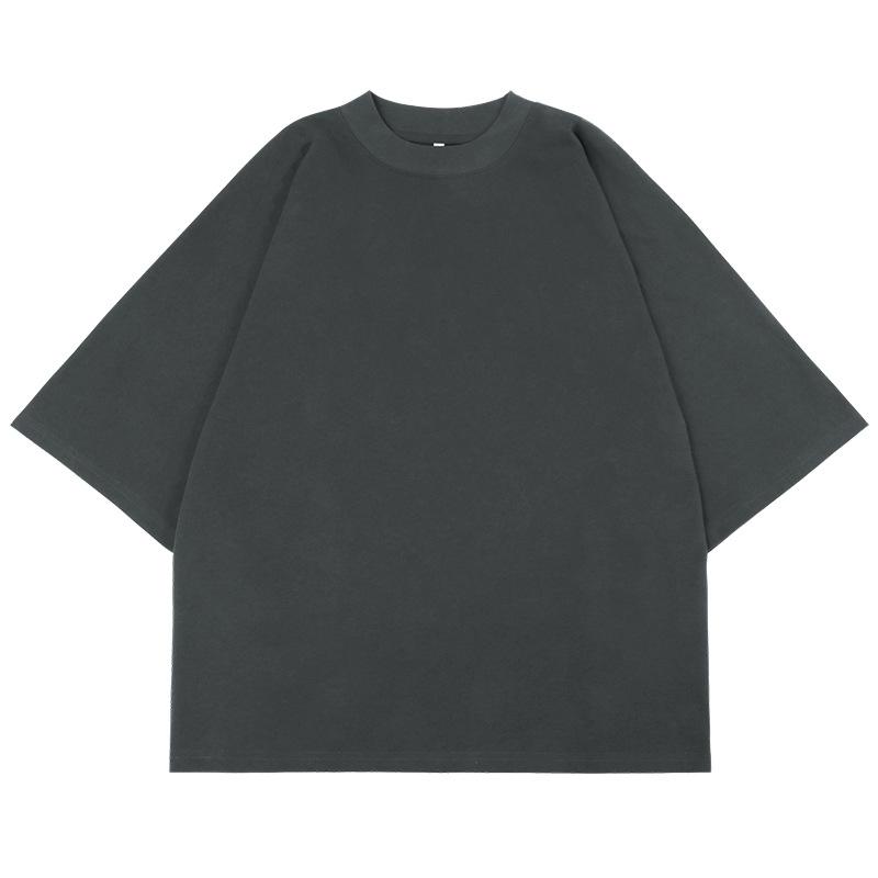 

Trendy Men s Heavyweight Pure Cotton Short-Sleeve Round Neck T-Shirt XXL (European size - runs large) темно-серого