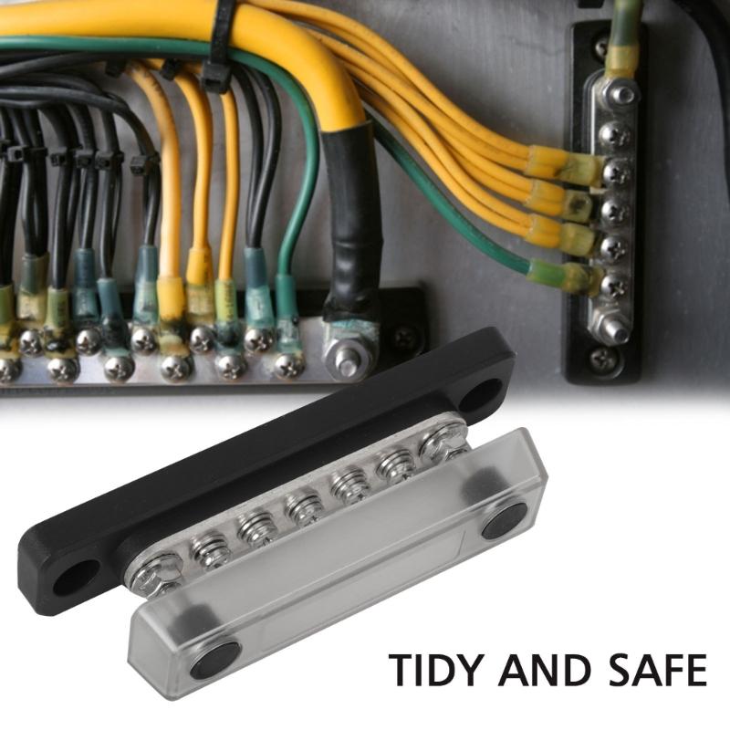 5 Post Power Distribution Block Bus Bar 100A 48V Marine Bus Bar, Automobile Battery Terminals Distribution Block