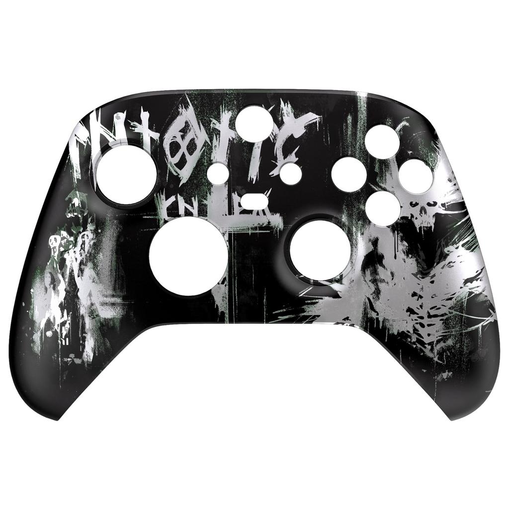 custom front housing shell for Xbox Series featuring a heavy cover faceplate for Xbox Series and Xbox Core not eXtremeRate's X/S, horror-inspired