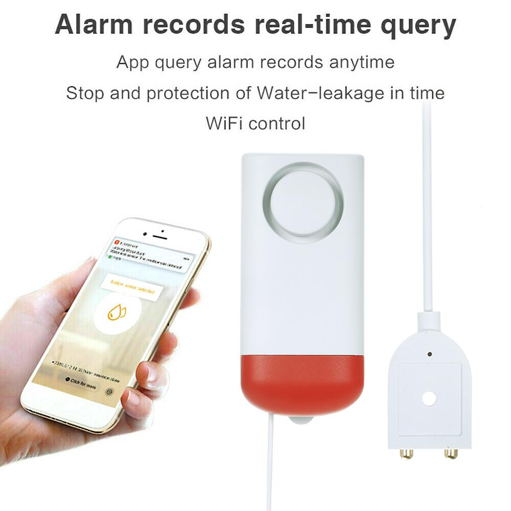 WiFi Smart Water Leakage Sensor Standalone Water Leaks Intrusion Detector Alert Water Level Overflow Alarm Tuya Smart