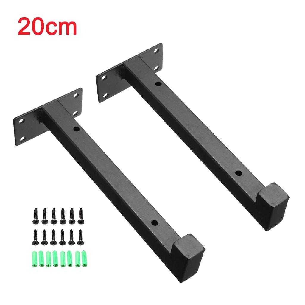 

1pair Wall Mounted Bracket 2xShelf Heavy Duty Scaffold Board Floating Bracket Industrial Iron Support Table 20cm/25cm/30cm 20CM