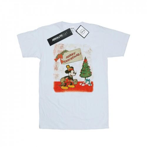 Disney Mens Mickey Mouse Vintage Christmas T-Shirt