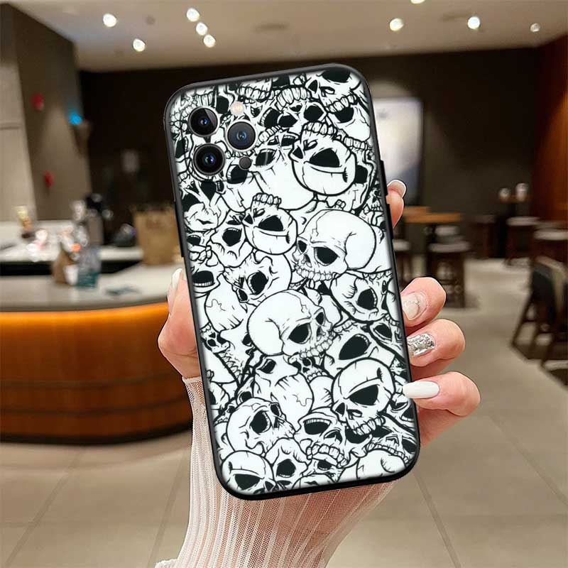 NH31 Horror Skeleton Skull New High-End Shell Phone Case for Redmi Note 13 14 Pro+ Plus A3 A3X 13X 13C 13R 14S 14C 14R