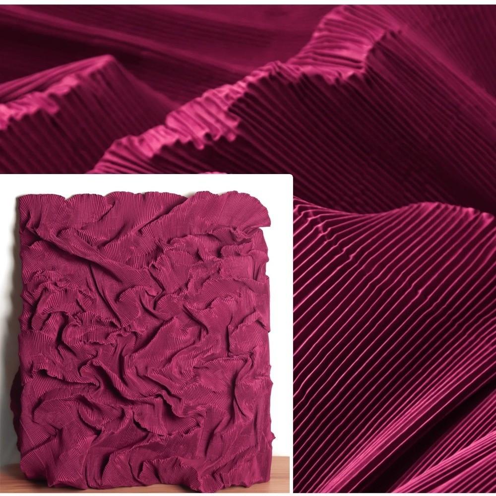 150x100cm Plissierter Stoff Knittertextur Mikroelastisch Kreppstoff Rosenblumenmuster Atmungsaktiver Stoff Chiffonstoff