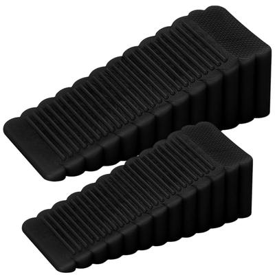 Reusable Shock Absorbent Door Stop Stoppers Safety Plastic Block Wedge Doorstops Home Door Rear Retainer Anti-collision Stoping