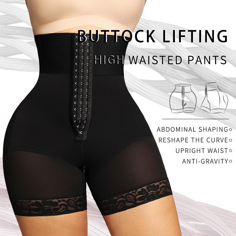 High-Waisted Body Sculpting Plus Size Waist Cincher with Tummy Control & Butt Lift Elastic Shaping Pants.