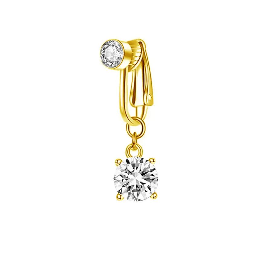 Non-Piercing Butterfly Fake Belly Piercing Butterfly Clip On Umbilical Navel Crystal Fake Piercing Fake Clip Belly Button Rings