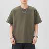 One Tone T-shirt Mens Short Relaxed Fit Versatile Round Neck Five-point Sleeves