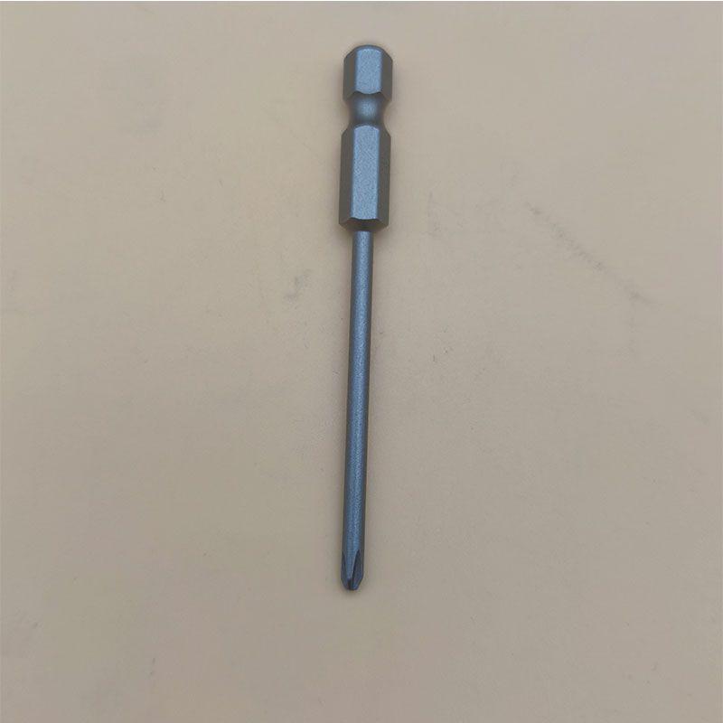 Strong Magnetic S2 Alloy Steel Phillips Screwdriver Bit, 1/4" Single-Head, Extended for Electric/Air Screwdrivers, Model PH012