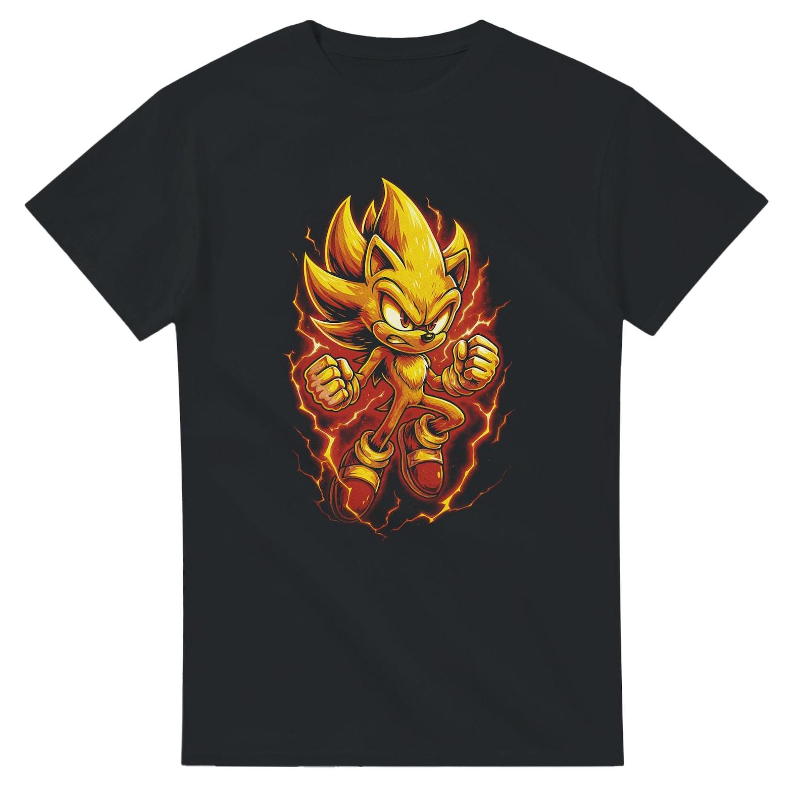 Super Sonic Halftone Heavyweight Unisex Crewneck T shirt | Gildan® 5000 3XL