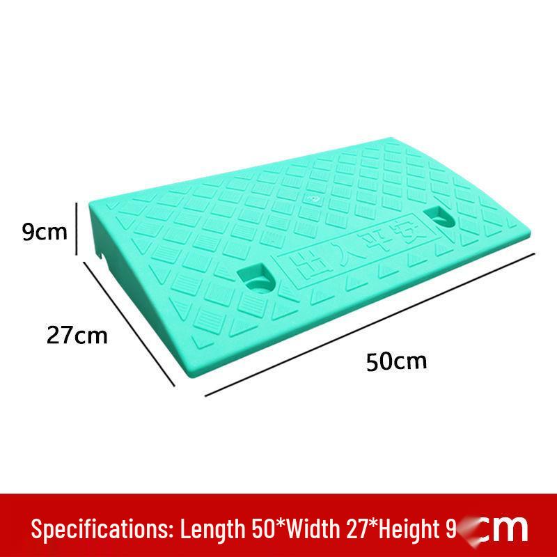 Plastic Ramp Pad: Car Uphill Climbing Slope Curb Threshold Speed Bump Step.