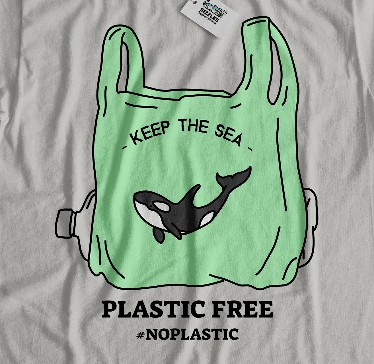 Keep The Sea Plastic Free! Unisex Recycling T-Shirt Recycle Save The Orcas Gifts 3XL