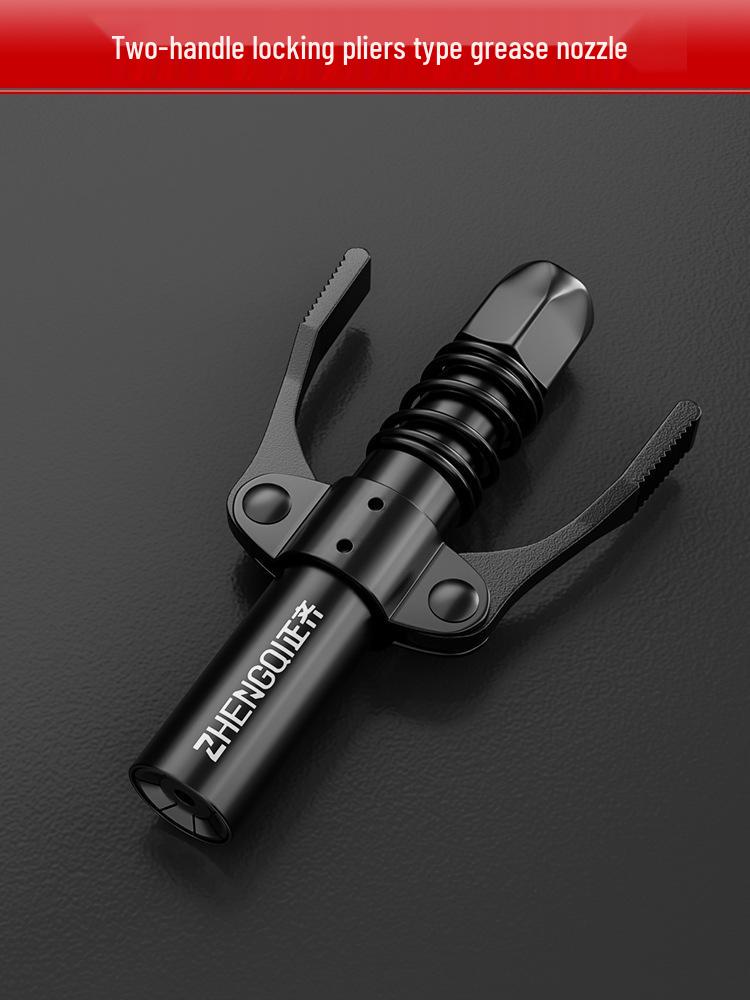 High-Pressure Manual Grease Gun Head Set with Locking Pliers and Hose