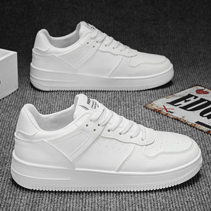 2026 Men's Spring Breathable Low-Top Skate Shoes - Versatile White Casual Trendy Sneakers