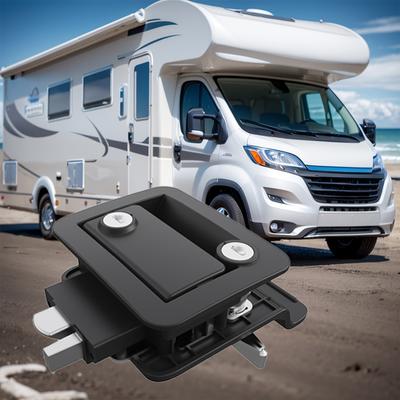RV Door Lock Replacement Kit with Paddle Deadbolt Metal RV Entry Door Lock Latch Handle Knob Deadbolt for Caravan Camper Trailer